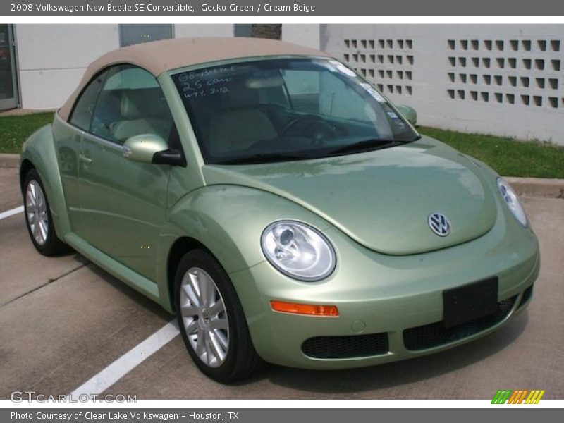 Gecko Green / Cream Beige 2008 Volkswagen New Beetle SE Convertible