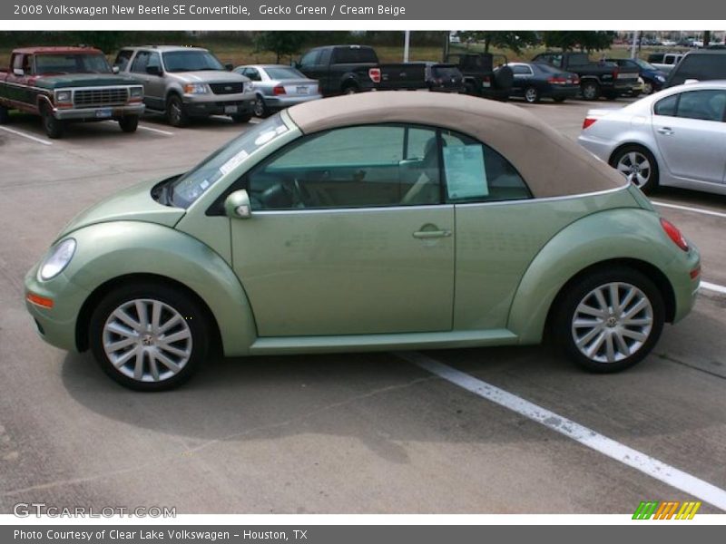 Gecko Green / Cream Beige 2008 Volkswagen New Beetle SE Convertible