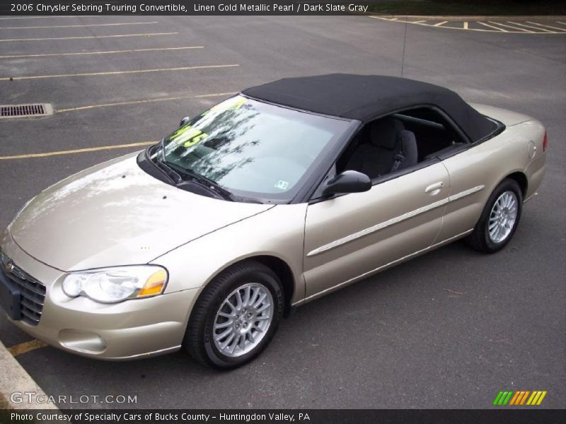 Linen Gold Metallic Pearl / Dark Slate Gray 2006 Chrysler Sebring Touring Convertible