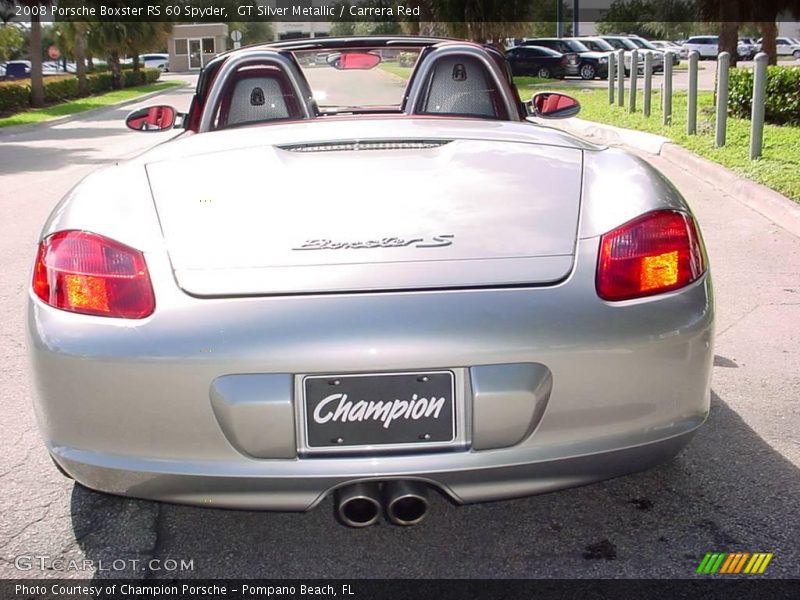 GT Silver Metallic / Carrera Red 2008 Porsche Boxster RS 60 Spyder