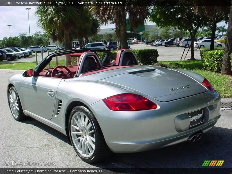 GT Silver Metallic / Carrera Red 2008 Porsche Boxster RS 60 Spyder