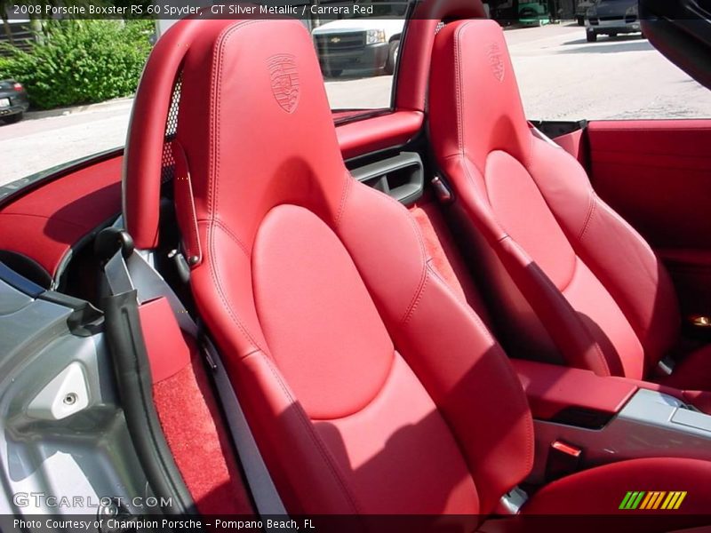 GT Silver Metallic / Carrera Red 2008 Porsche Boxster RS 60 Spyder