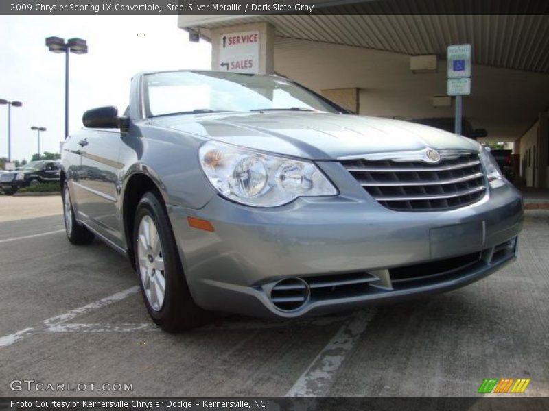 Steel Silver Metallic / Dark Slate Gray 2009 Chrysler Sebring LX Convertible