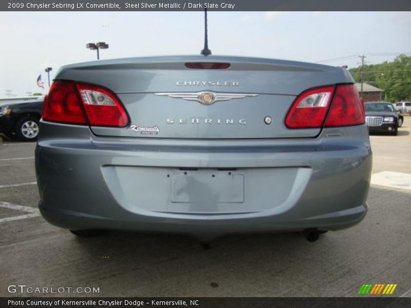 Steel Silver Metallic / Dark Slate Gray 2009 Chrysler Sebring LX Convertible