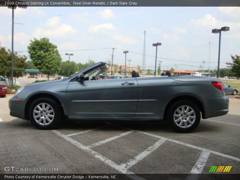 Steel Silver Metallic / Dark Slate Gray 2009 Chrysler Sebring LX Convertible