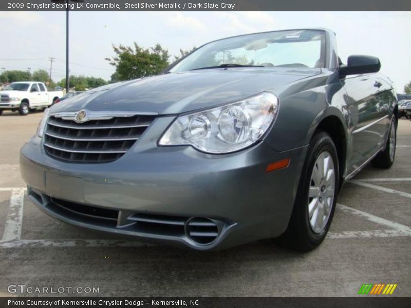 Steel Silver Metallic / Dark Slate Gray 2009 Chrysler Sebring LX Convertible