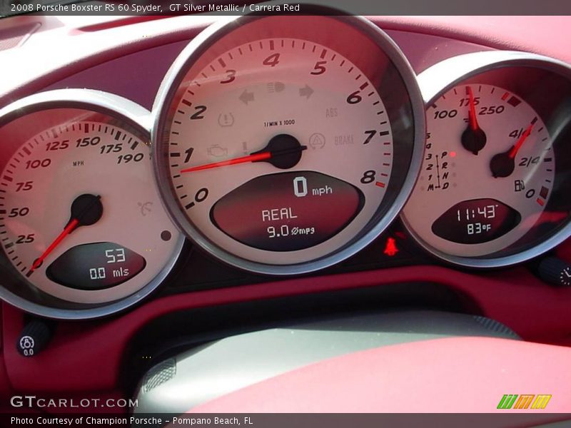 GT Silver Metallic / Carrera Red 2008 Porsche Boxster RS 60 Spyder