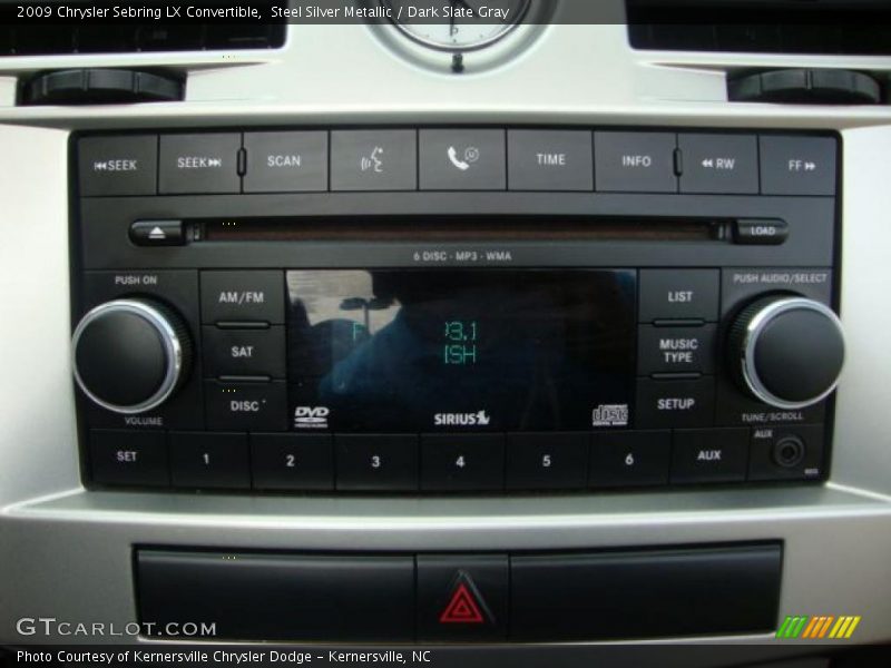 Steel Silver Metallic / Dark Slate Gray 2009 Chrysler Sebring LX Convertible