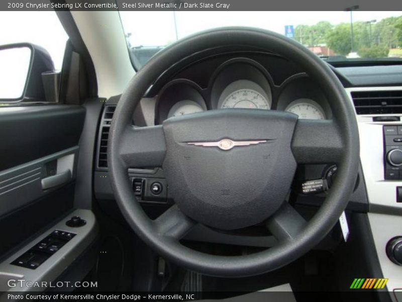 Steel Silver Metallic / Dark Slate Gray 2009 Chrysler Sebring LX Convertible
