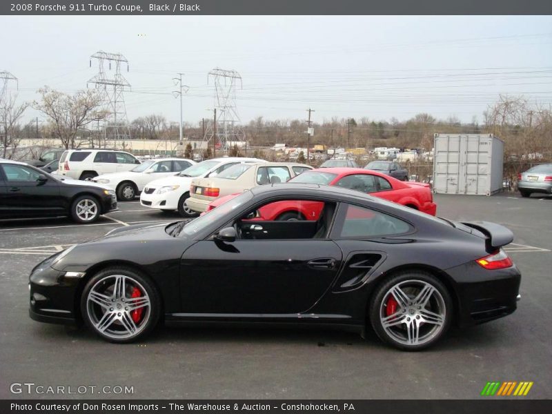 Black / Black 2008 Porsche 911 Turbo Coupe