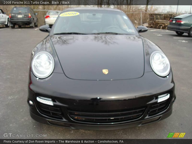 Black / Black 2008 Porsche 911 Turbo Coupe