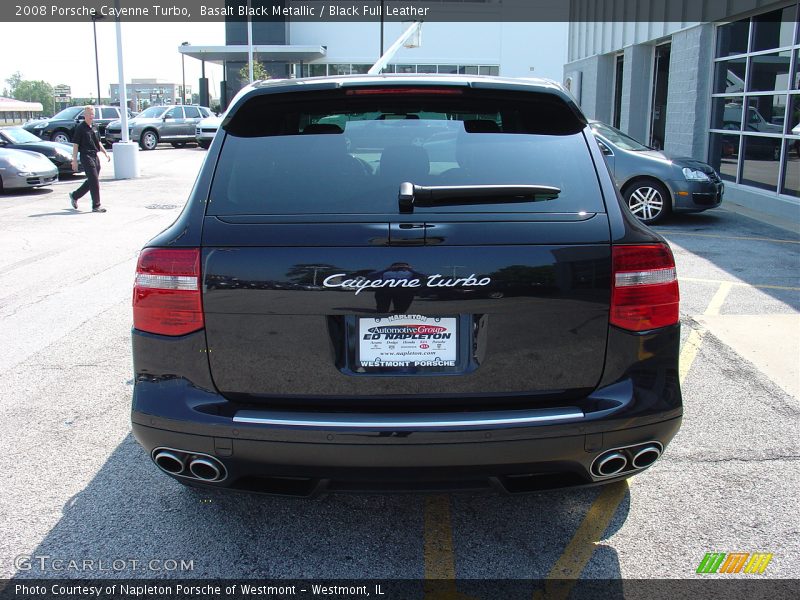 Basalt Black Metallic / Black Full Leather 2008 Porsche Cayenne Turbo