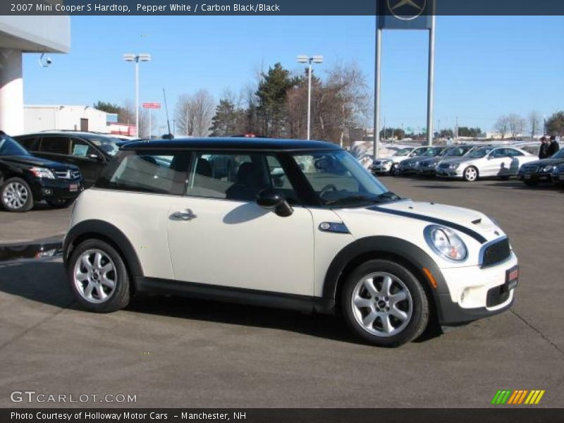 Pepper White / Carbon Black/Black 2007 Mini Cooper S Hardtop