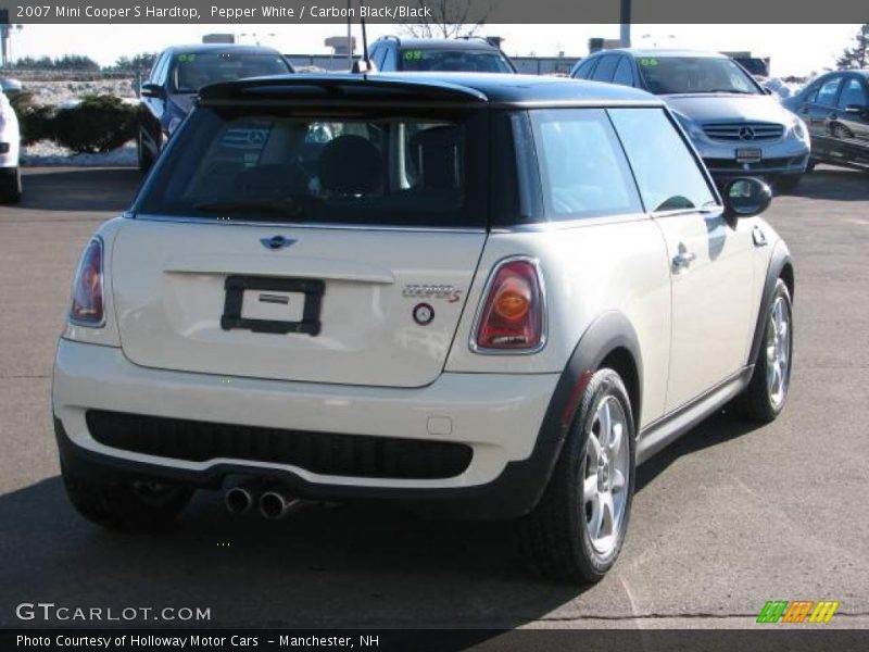 Pepper White / Carbon Black/Black 2007 Mini Cooper S Hardtop