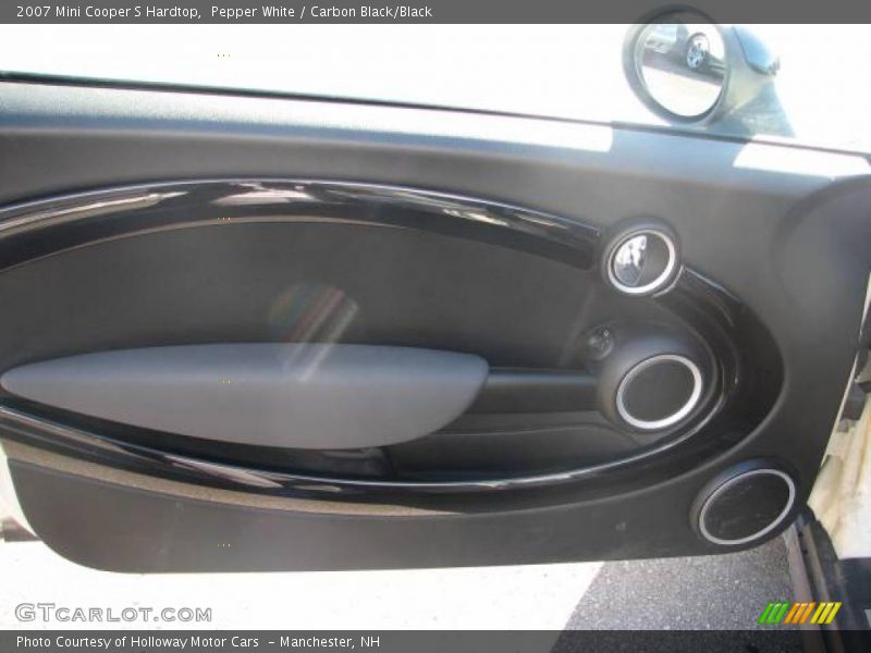 Pepper White / Carbon Black/Black 2007 Mini Cooper S Hardtop