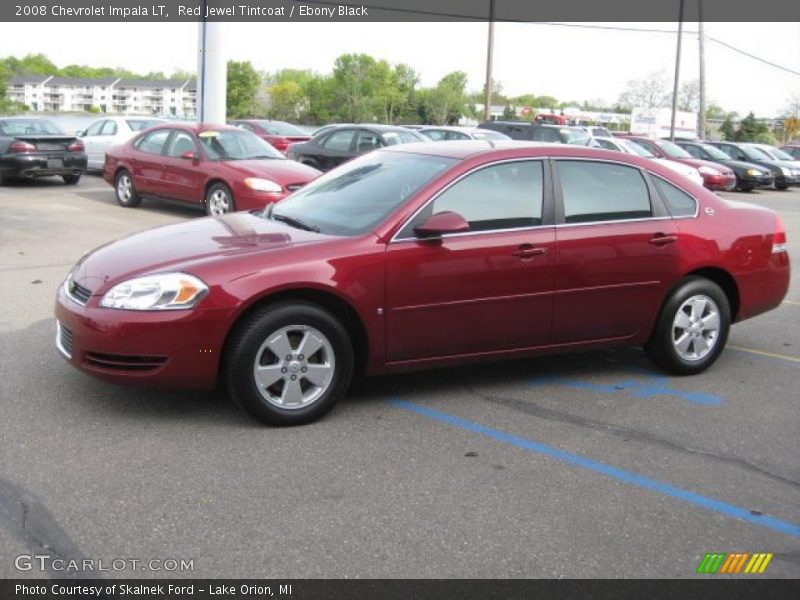 Red Jewel Tintcoat / Ebony Black 2008 Chevrolet Impala LT