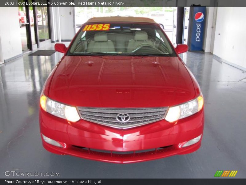 Red Flame Metallic / Ivory 2003 Toyota Solara SLE V6 Convertible