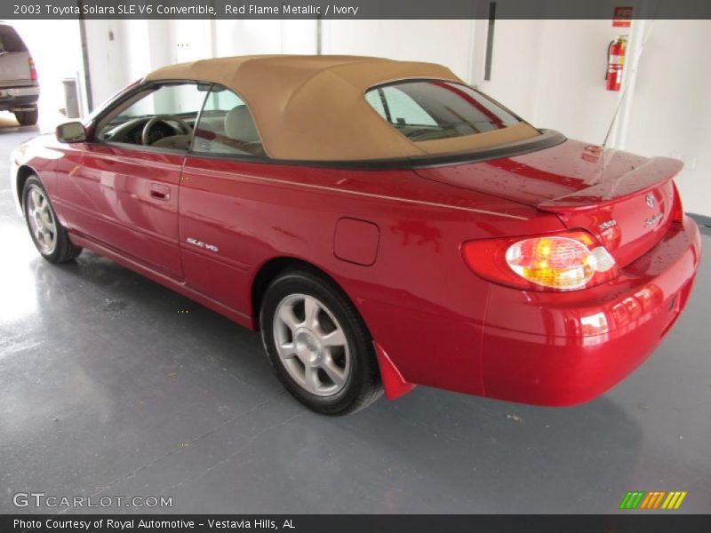 Red Flame Metallic / Ivory 2003 Toyota Solara SLE V6 Convertible