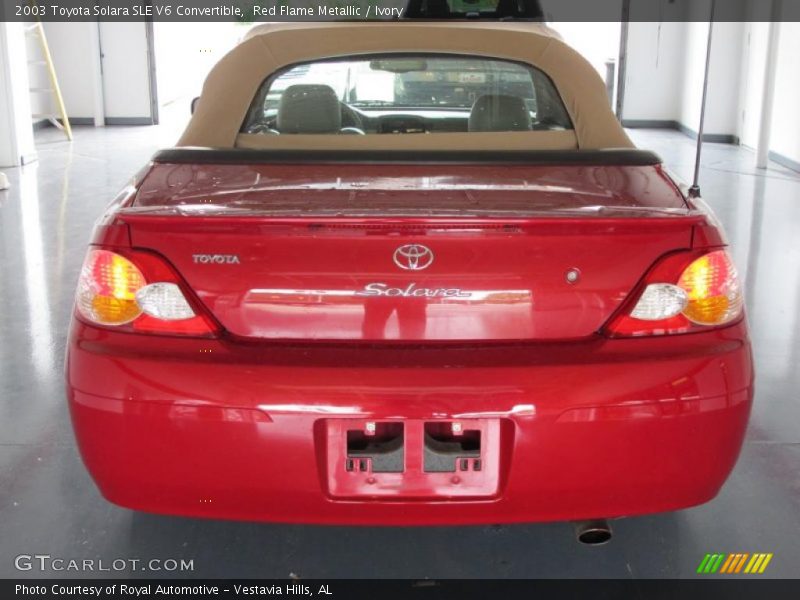 Red Flame Metallic / Ivory 2003 Toyota Solara SLE V6 Convertible