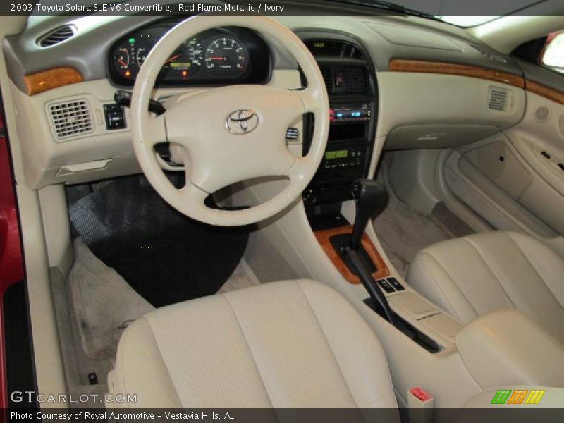 Red Flame Metallic / Ivory 2003 Toyota Solara SLE V6 Convertible