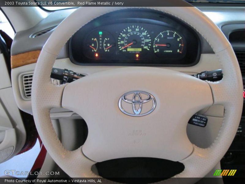Red Flame Metallic / Ivory 2003 Toyota Solara SLE V6 Convertible
