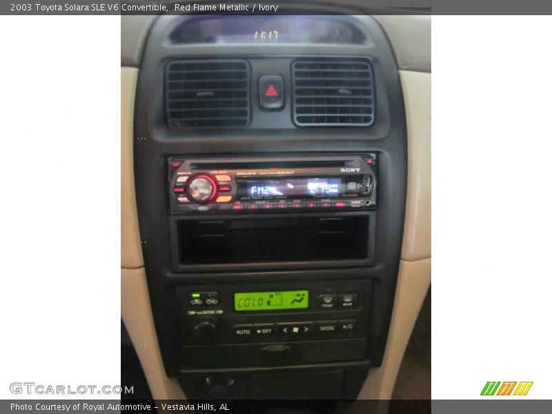 Red Flame Metallic / Ivory 2003 Toyota Solara SLE V6 Convertible