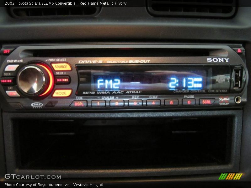 Red Flame Metallic / Ivory 2003 Toyota Solara SLE V6 Convertible