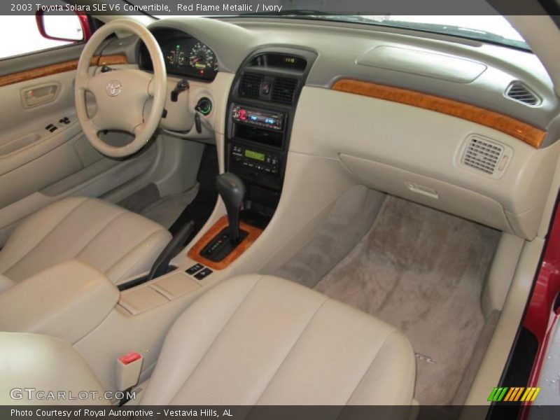 Red Flame Metallic / Ivory 2003 Toyota Solara SLE V6 Convertible