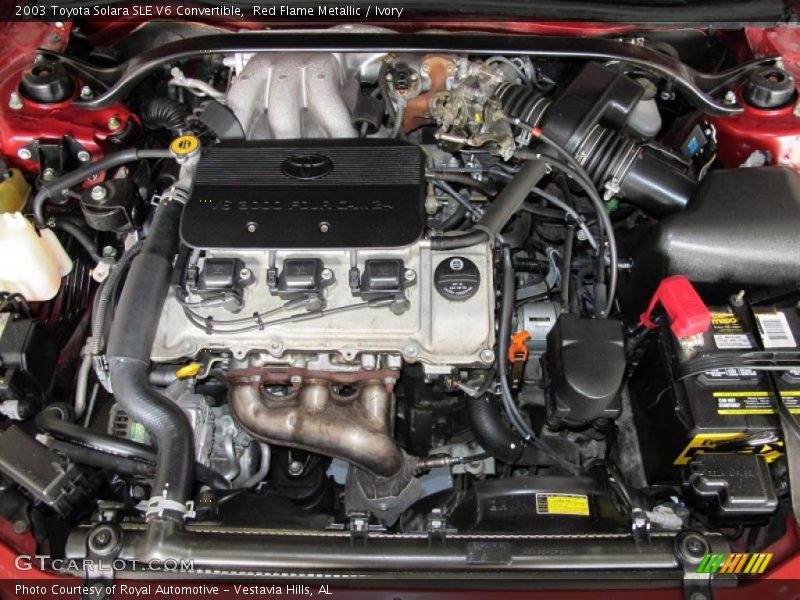 Red Flame Metallic / Ivory 2003 Toyota Solara SLE V6 Convertible