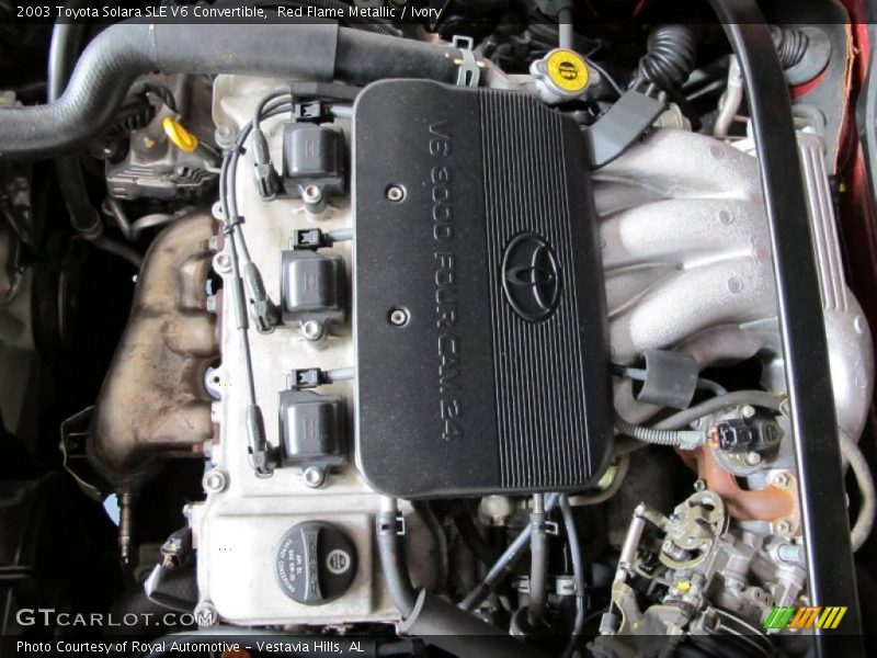 Red Flame Metallic / Ivory 2003 Toyota Solara SLE V6 Convertible