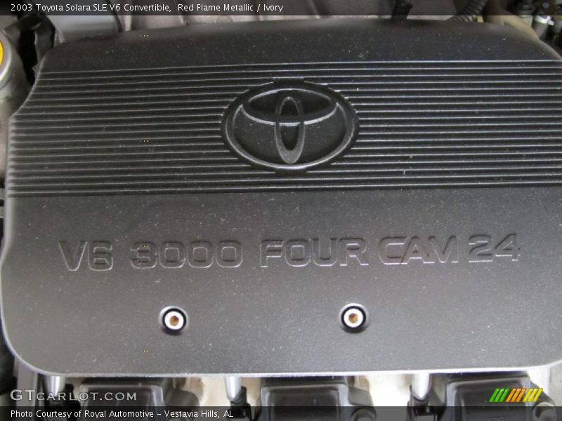 Red Flame Metallic / Ivory 2003 Toyota Solara SLE V6 Convertible