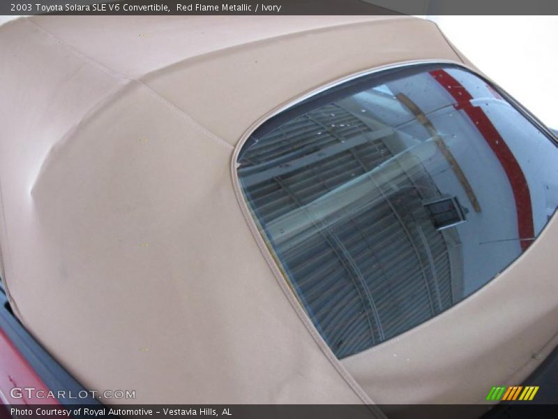 Red Flame Metallic / Ivory 2003 Toyota Solara SLE V6 Convertible