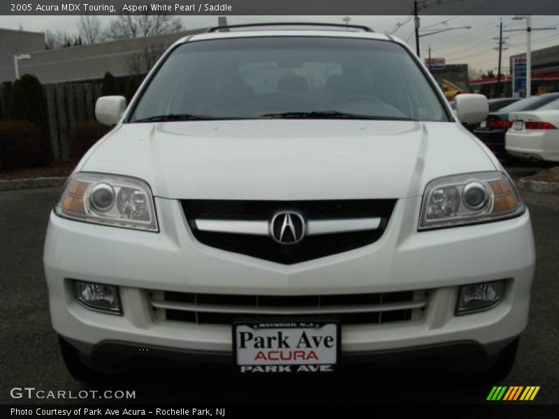 Aspen White Pearl / Saddle 2005 Acura MDX Touring