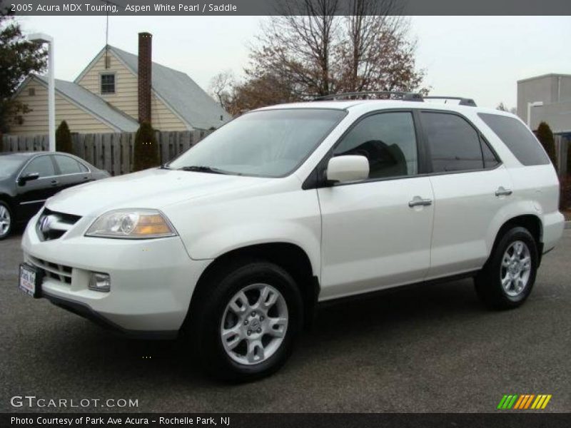 Aspen White Pearl / Saddle 2005 Acura MDX Touring