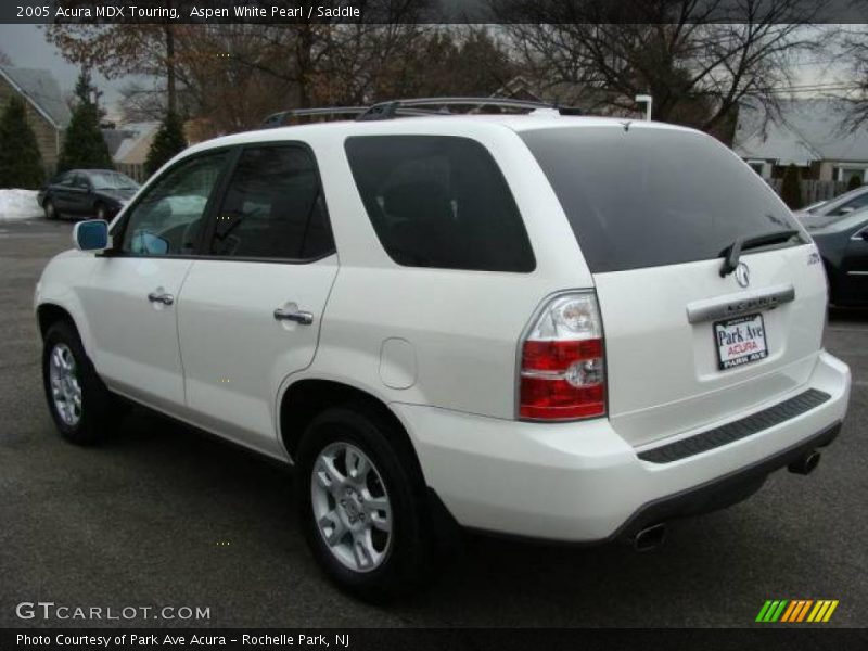 Aspen White Pearl / Saddle 2005 Acura MDX Touring