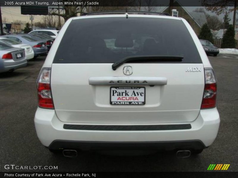 Aspen White Pearl / Saddle 2005 Acura MDX Touring