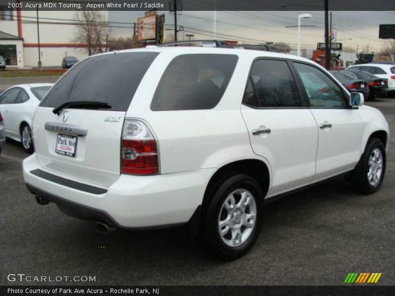 Aspen White Pearl / Saddle 2005 Acura MDX Touring