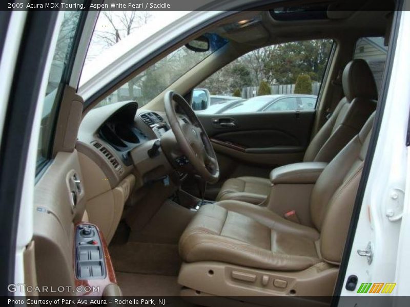 Aspen White Pearl / Saddle 2005 Acura MDX Touring