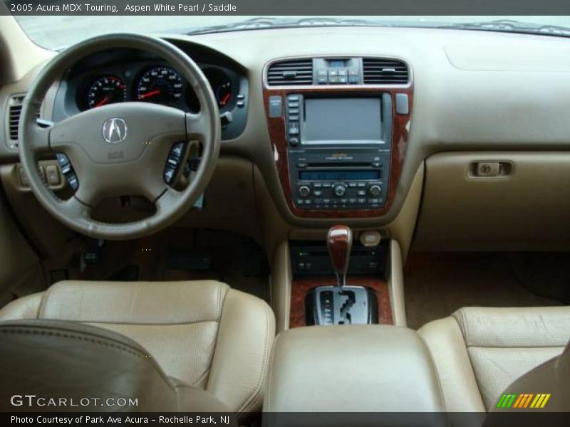 Aspen White Pearl / Saddle 2005 Acura MDX Touring