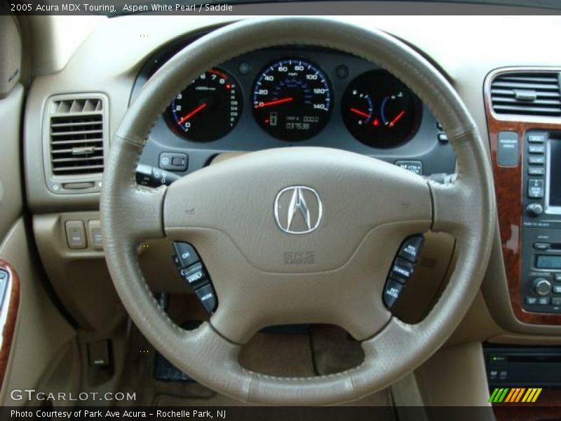 Aspen White Pearl / Saddle 2005 Acura MDX Touring