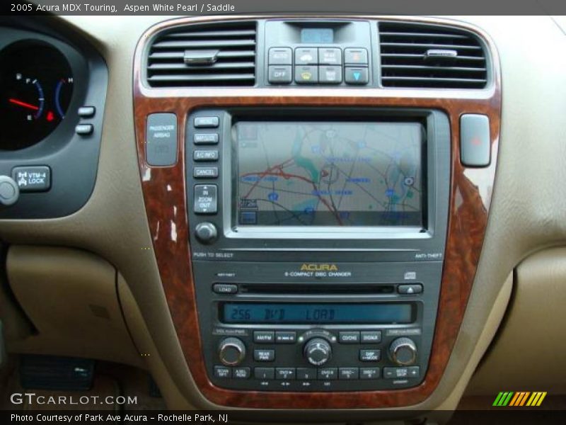 Aspen White Pearl / Saddle 2005 Acura MDX Touring