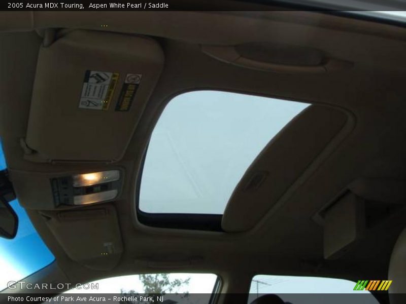 Aspen White Pearl / Saddle 2005 Acura MDX Touring