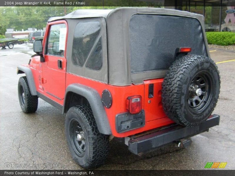 Flame Red / Khaki 2004 Jeep Wrangler X 4x4