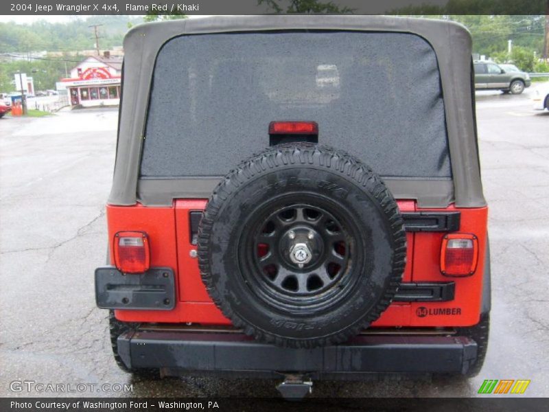 Flame Red / Khaki 2004 Jeep Wrangler X 4x4