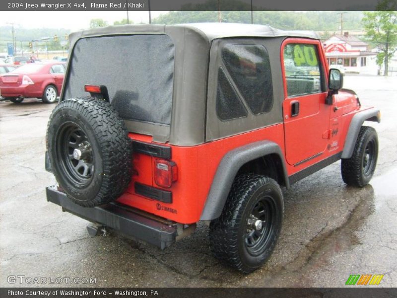 Flame Red / Khaki 2004 Jeep Wrangler X 4x4