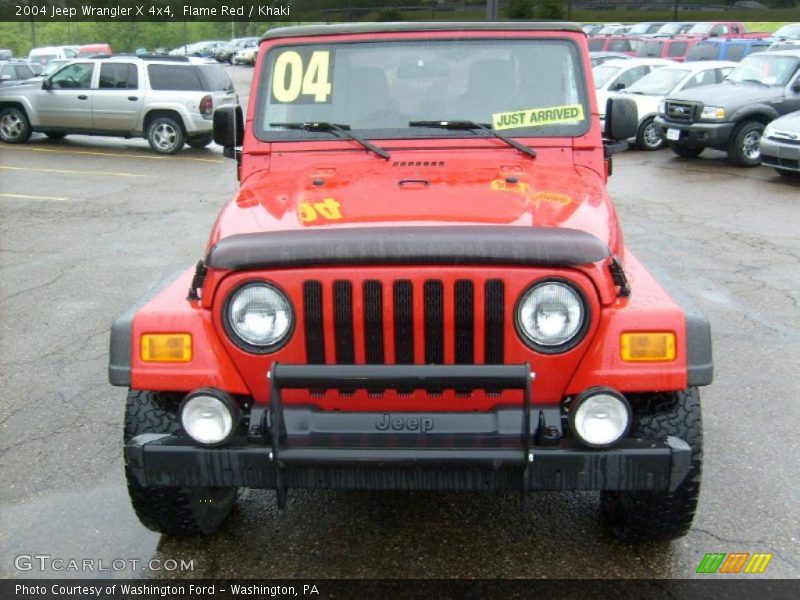 Flame Red / Khaki 2004 Jeep Wrangler X 4x4