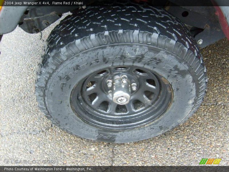 Flame Red / Khaki 2004 Jeep Wrangler X 4x4