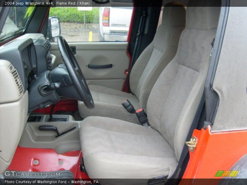 Flame Red / Khaki 2004 Jeep Wrangler X 4x4