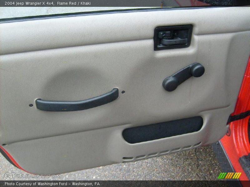 Flame Red / Khaki 2004 Jeep Wrangler X 4x4