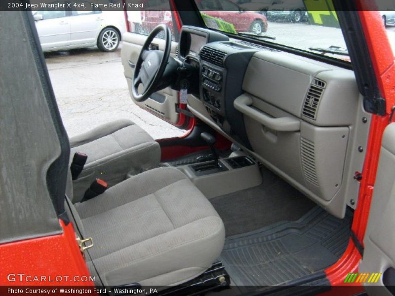 Flame Red / Khaki 2004 Jeep Wrangler X 4x4